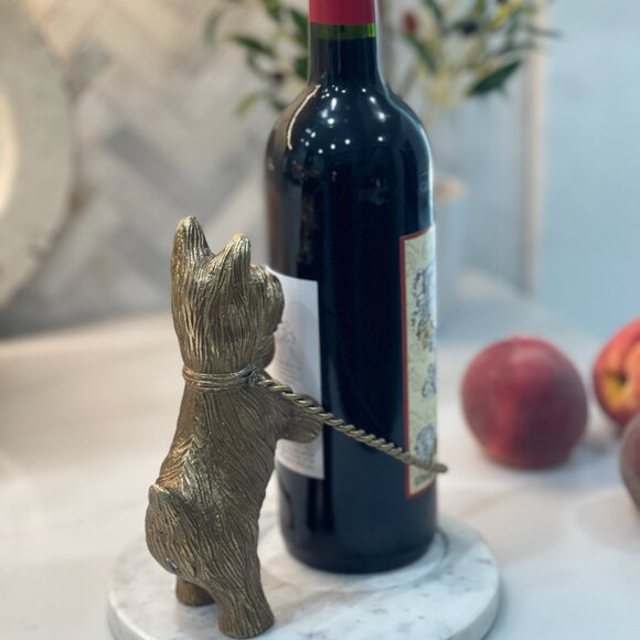 -SOLD- Scottie Wine Holder – Gilded Pup & Herb Buddy 🐾🌿 - Picture 7 of 16